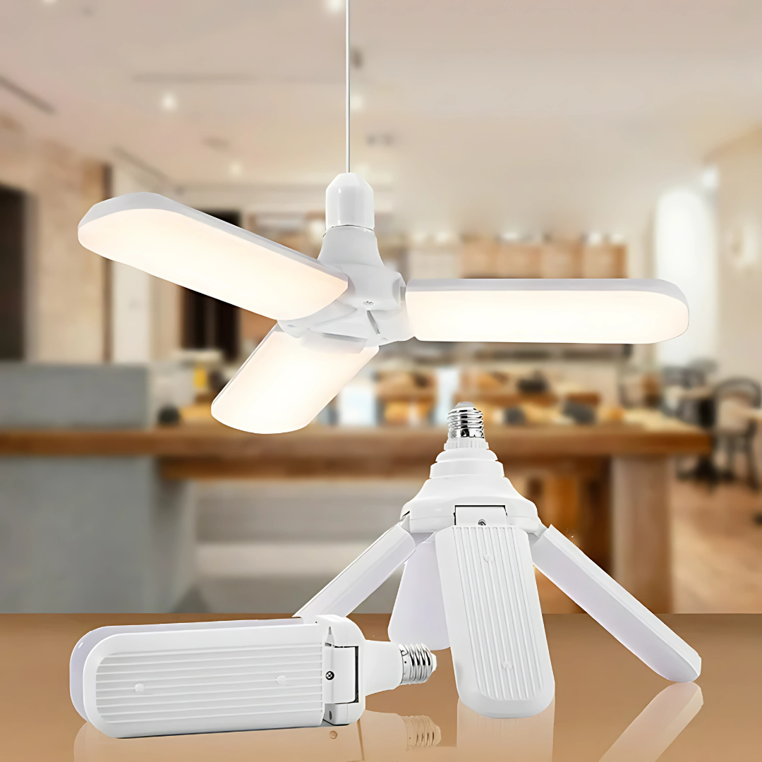 Foldable Fan Blade LED Light Bulb
