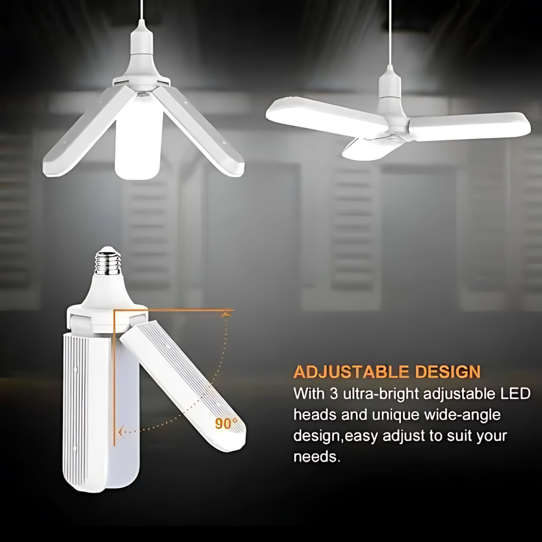 Foldable Fan Blade LED Light Bulb