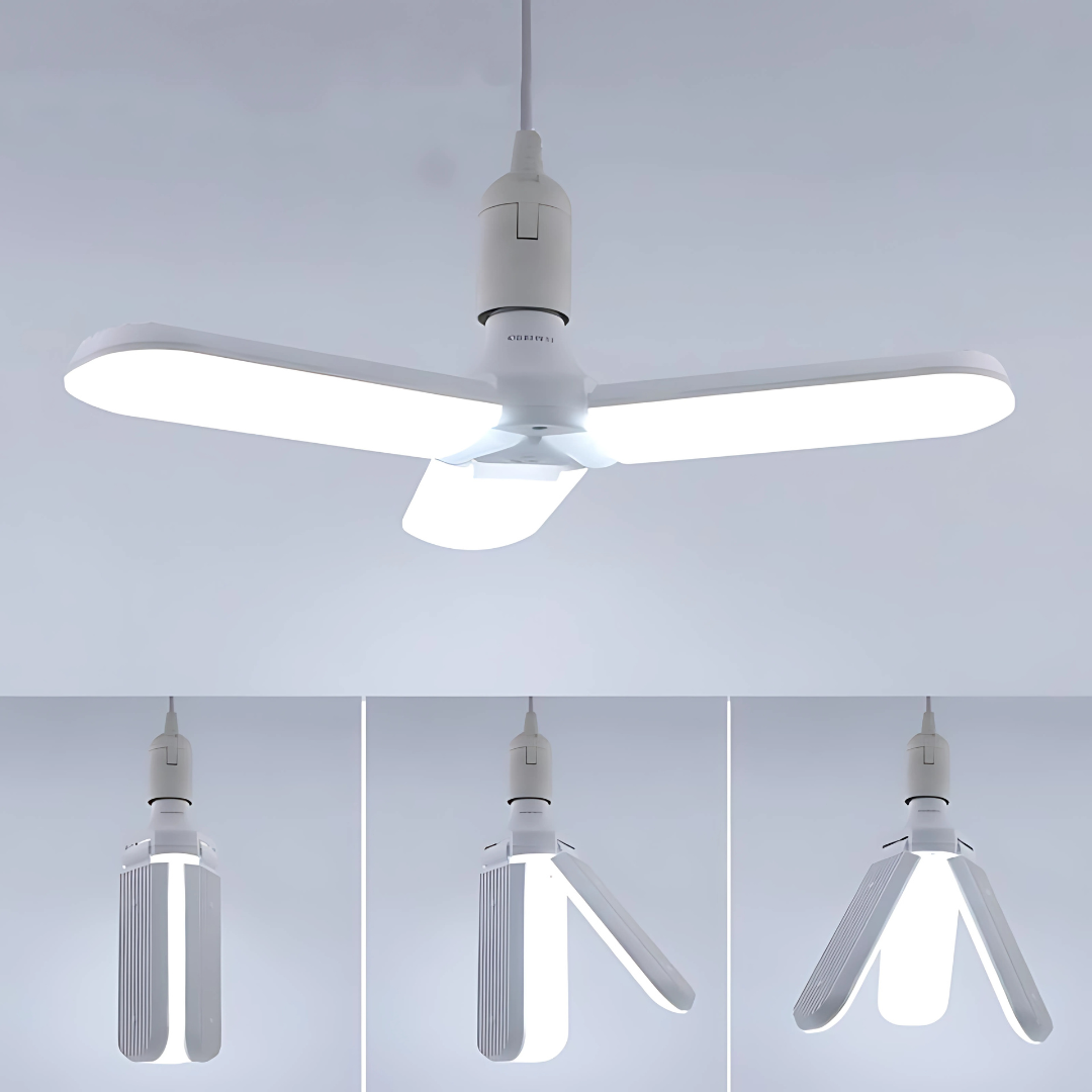 Foldable Fan Blade LED Light Bulb