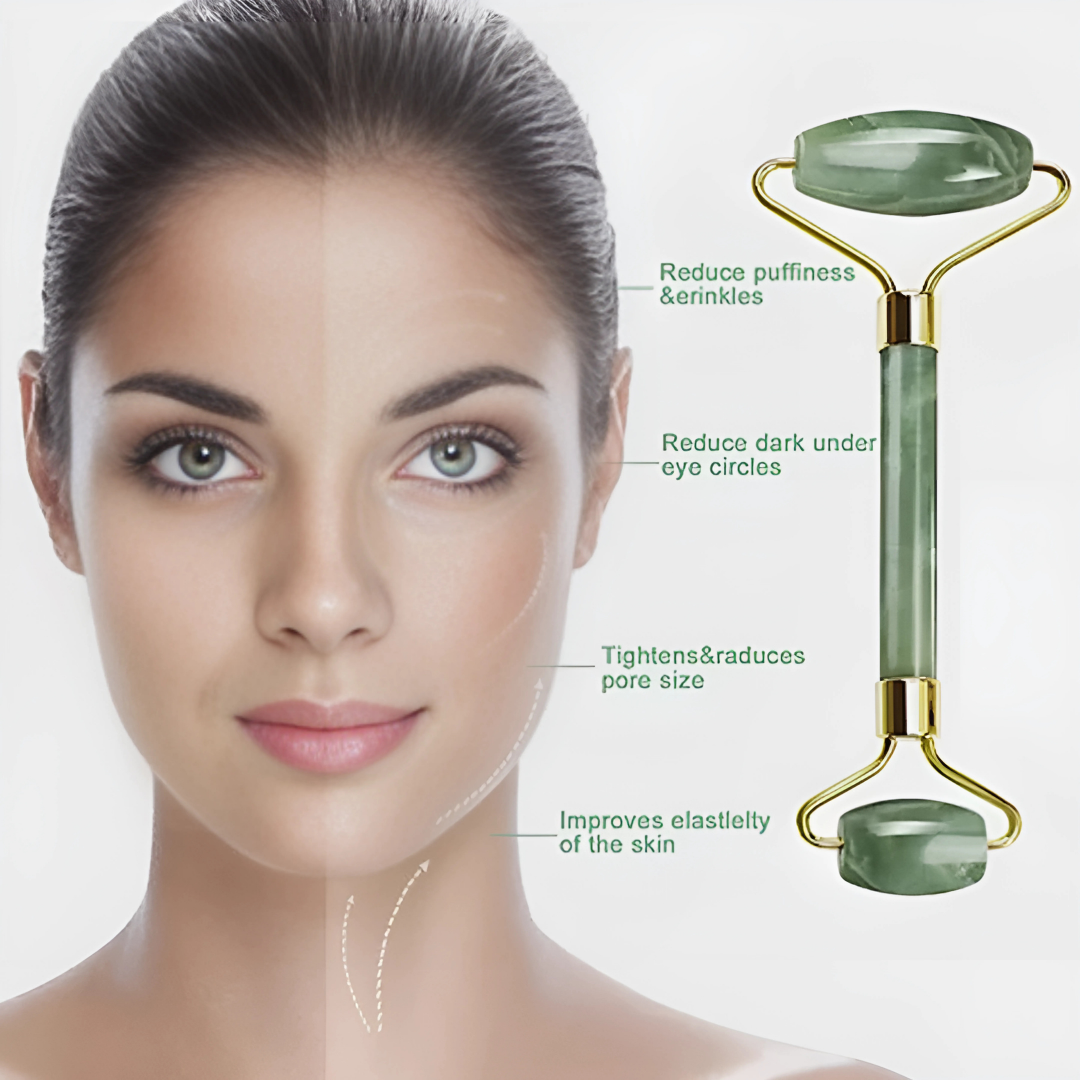 Jade Roller – Natural Jade Facial Massage Tool for Glowing Skin