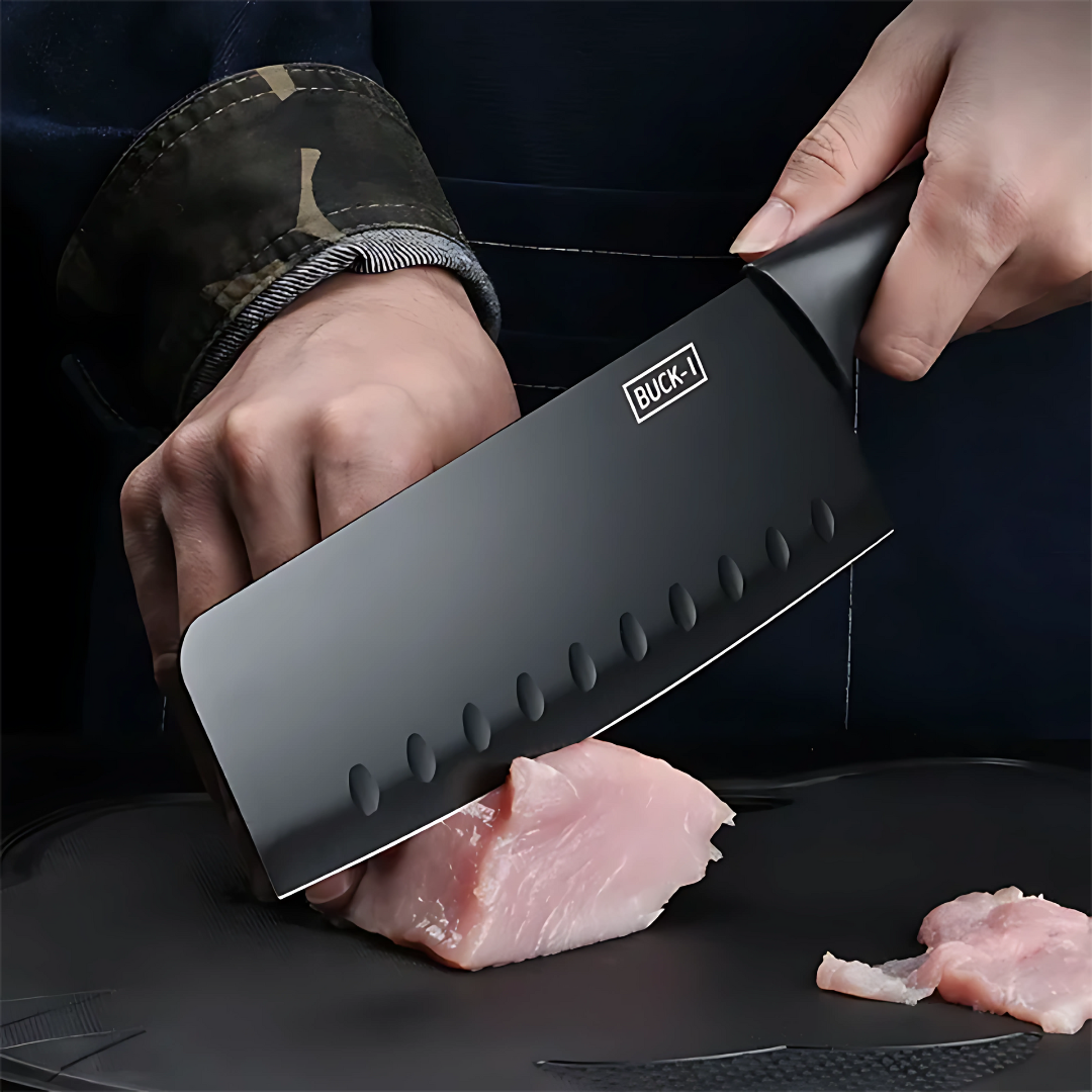 Black Japanese Santoku 5-Piece High-Quality Stainless Steel Knife Set