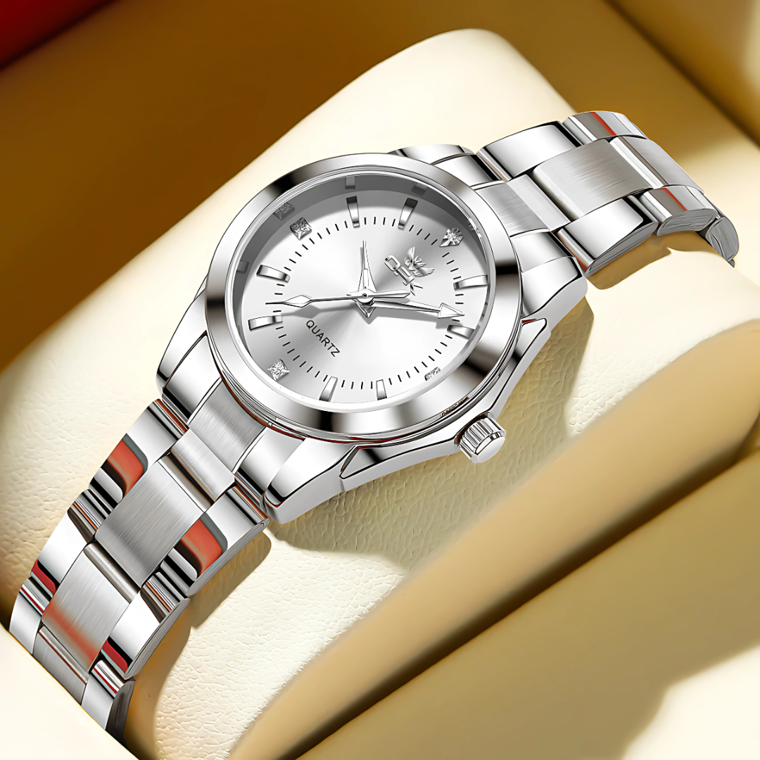 Women’s Waterproof Quartz Watch Stainless Steel Wristwatch