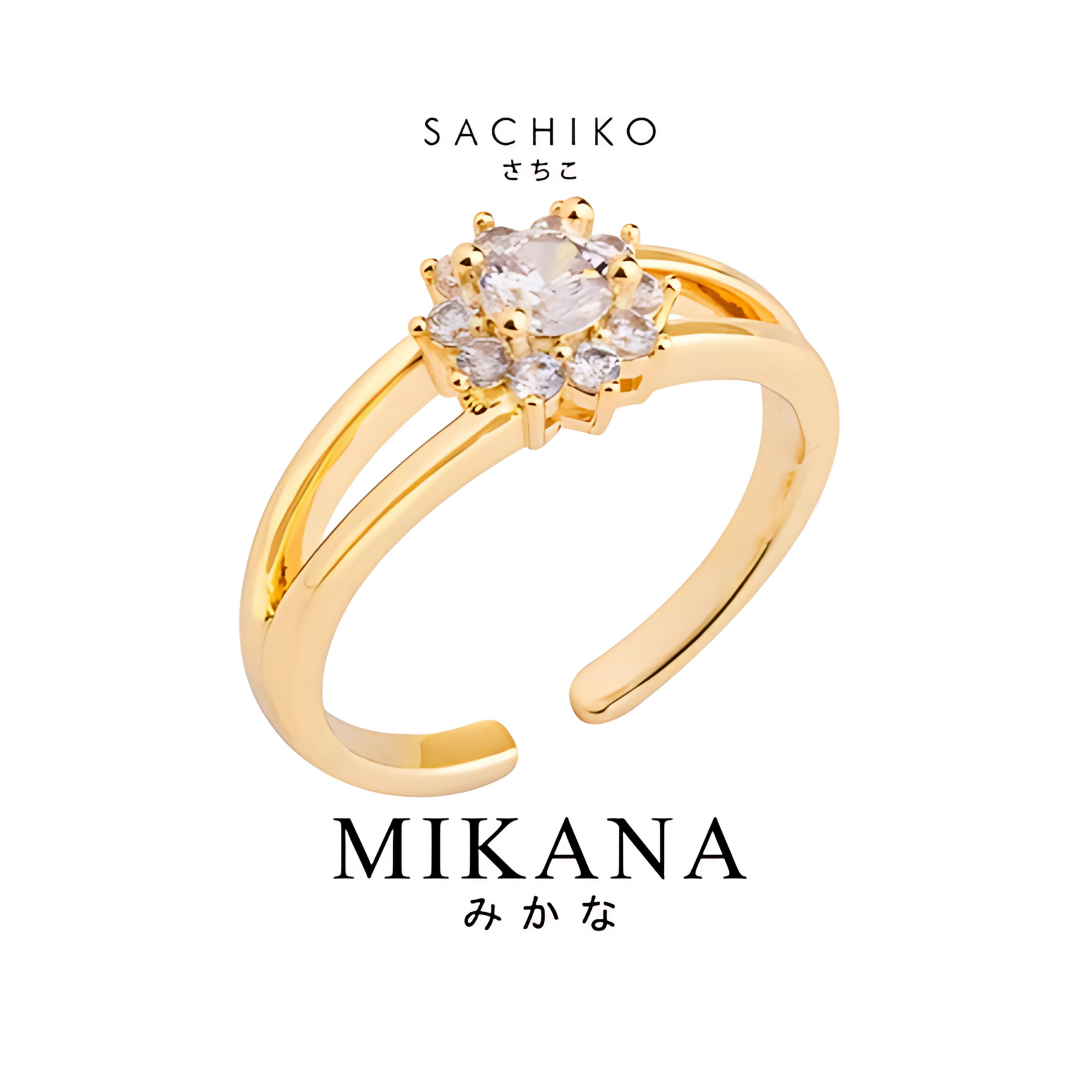 Mikana 14k Gold Plated Promise Ring for Women