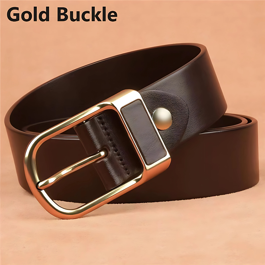 Men's Retro Leather with Pin Buckle Casual Jeans Belt