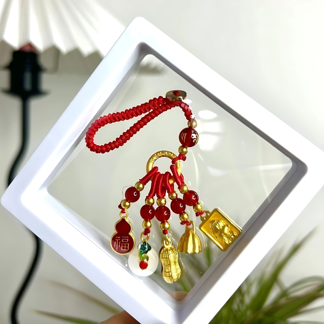 Feng Shui Wealth Protection Keychain – God of Wealth Pendant
