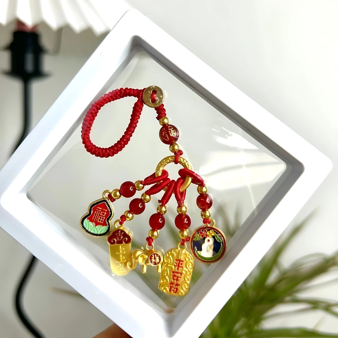 Feng Shui Wealth Protection Keychain – God of Wealth Pendant