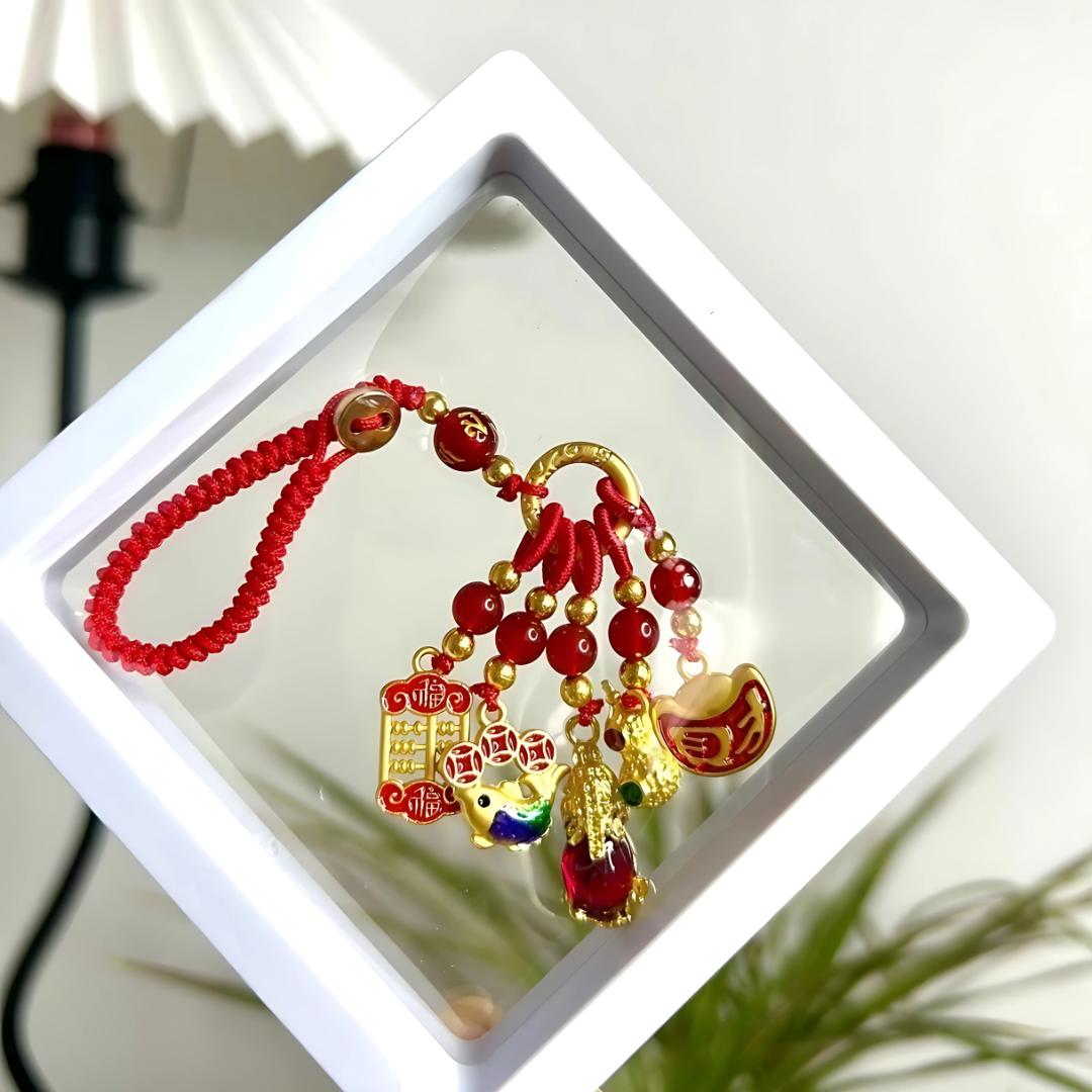 Feng Shui Wealth Protection Keychain – God of Wealth Pendant