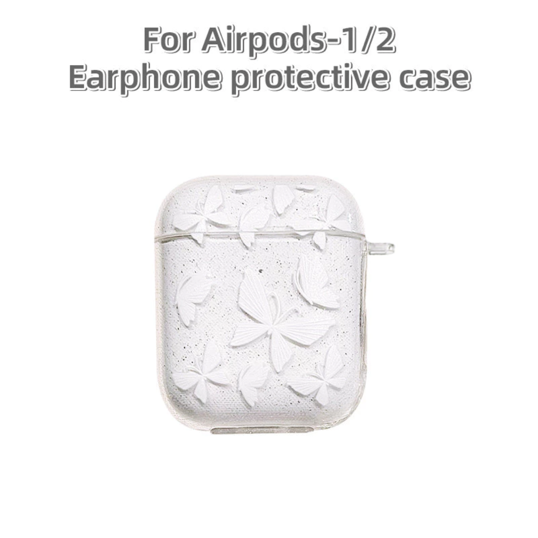 Cute Butterfly AirPods Case Soft Silicone Protective Cover for AirPods
