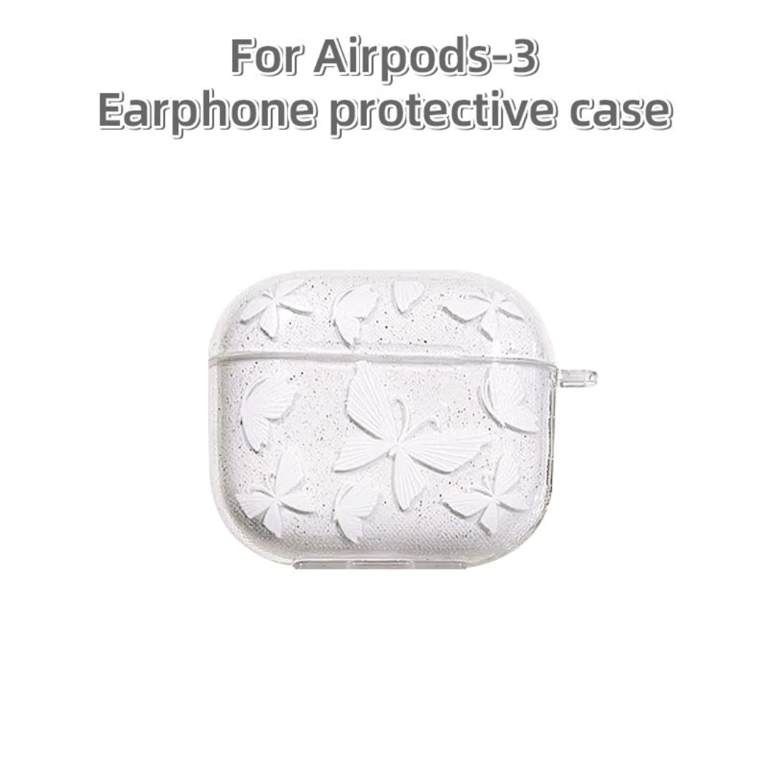 Cute Butterfly AirPods Case Soft Silicone Protective Cover for AirPods