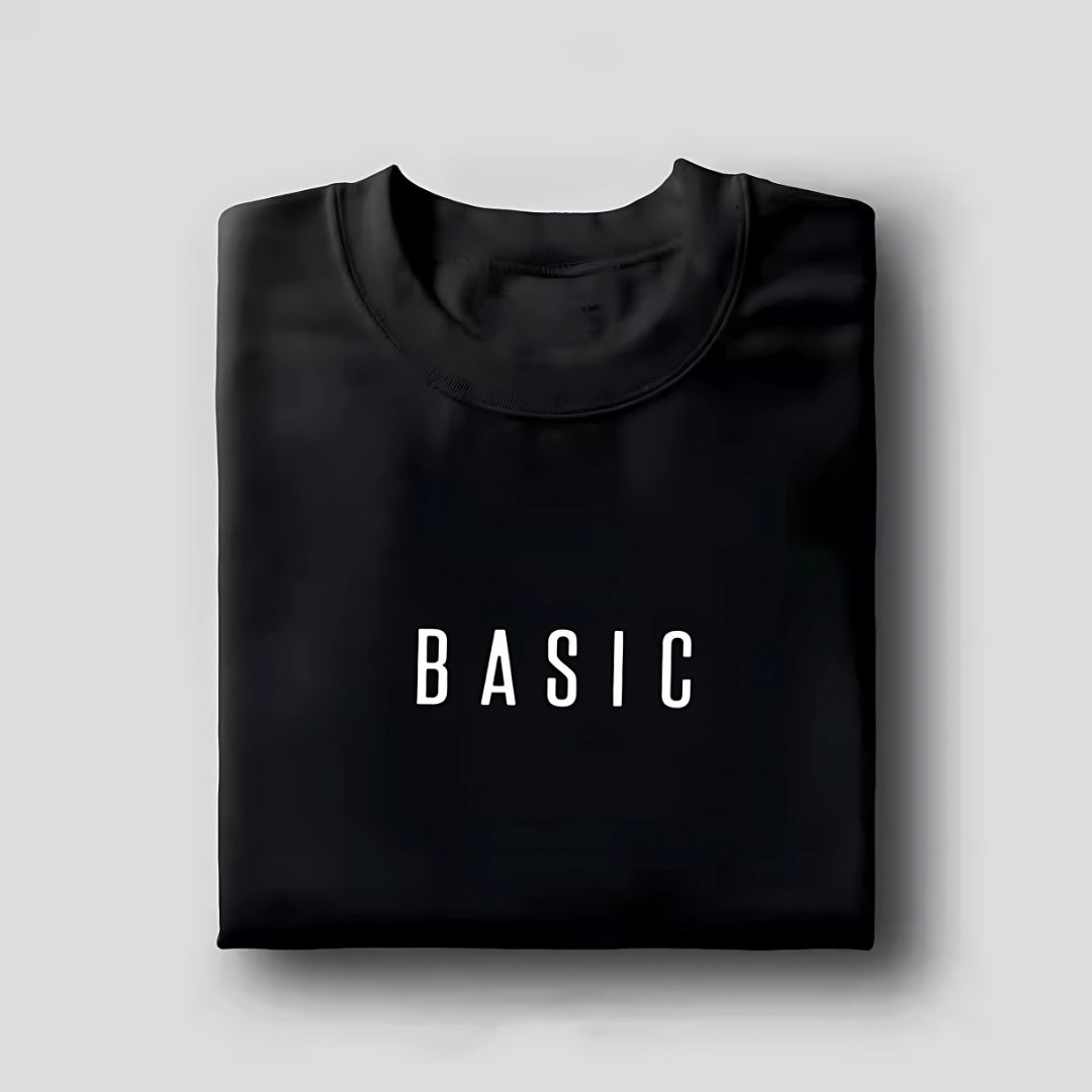Minimalist T-Shirt for Men & Women Black & White Round Neck Shirt