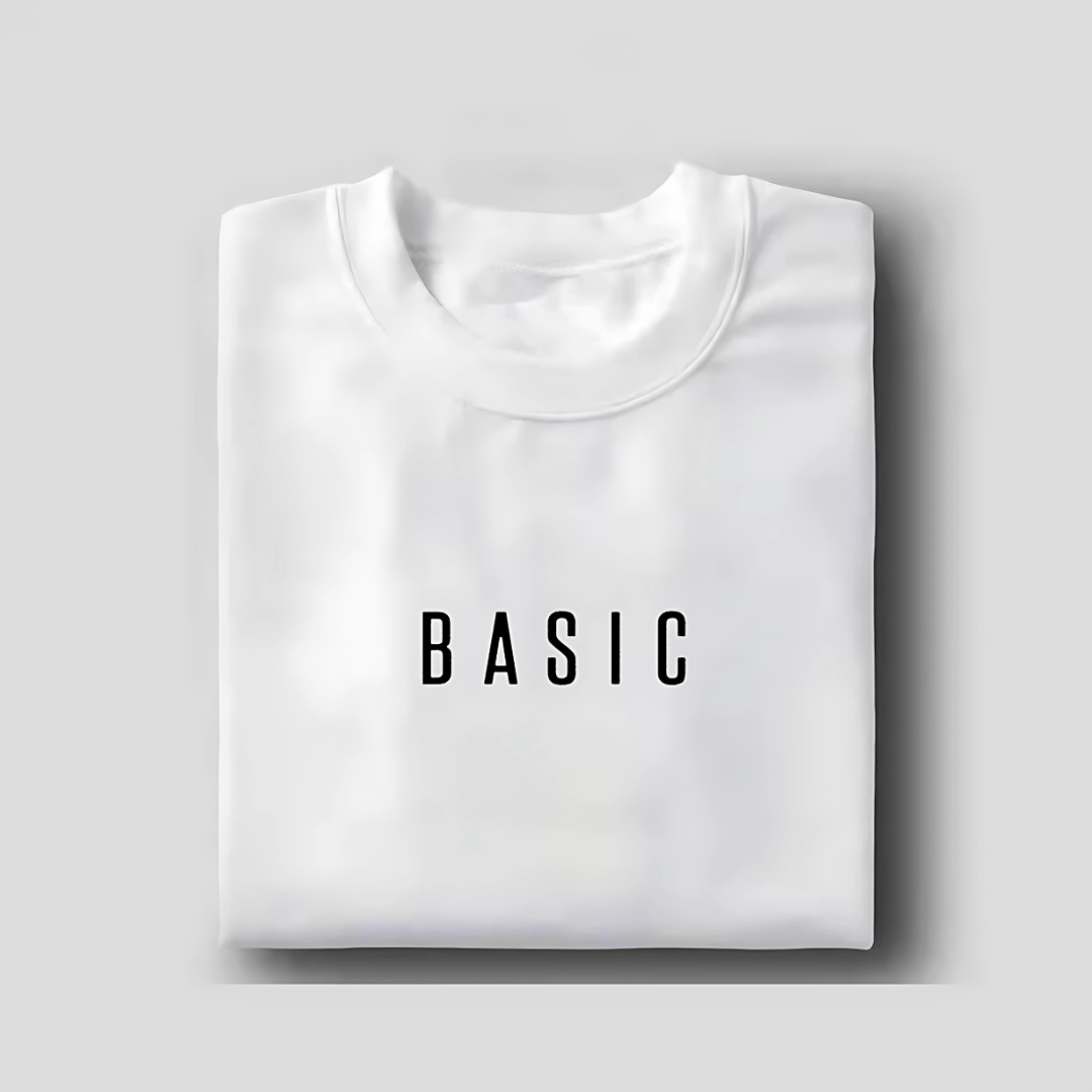 Minimalist T-Shirt for Men & Women Black & White Round Neck Shirt
