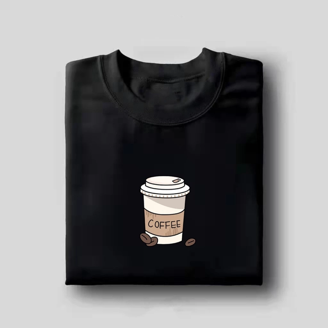 Minimalist T-Shirt for Men & Women Black & White Round Neck Shirt