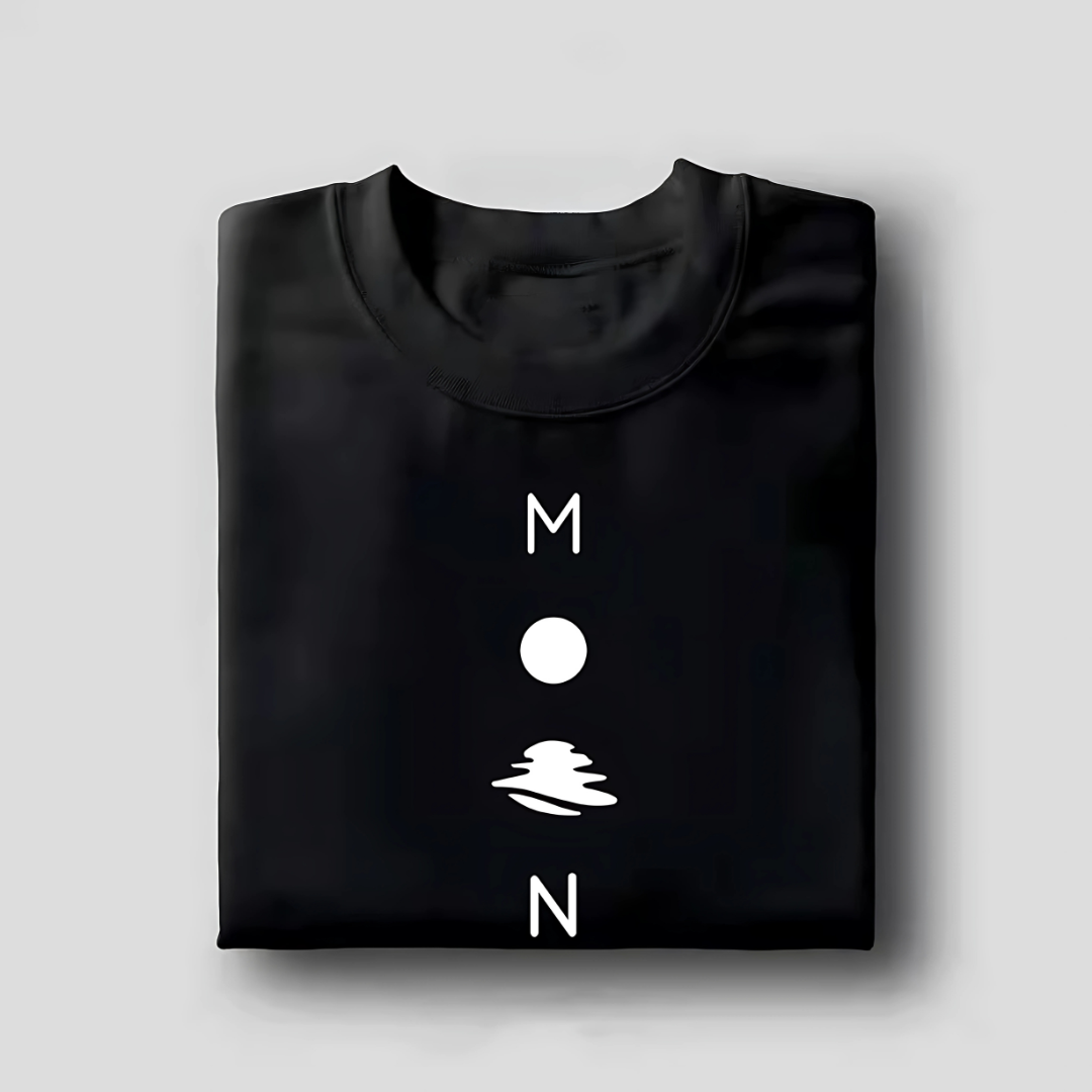 Minimalist T-Shirt for Men & Women Black & White Round Neck Shirt