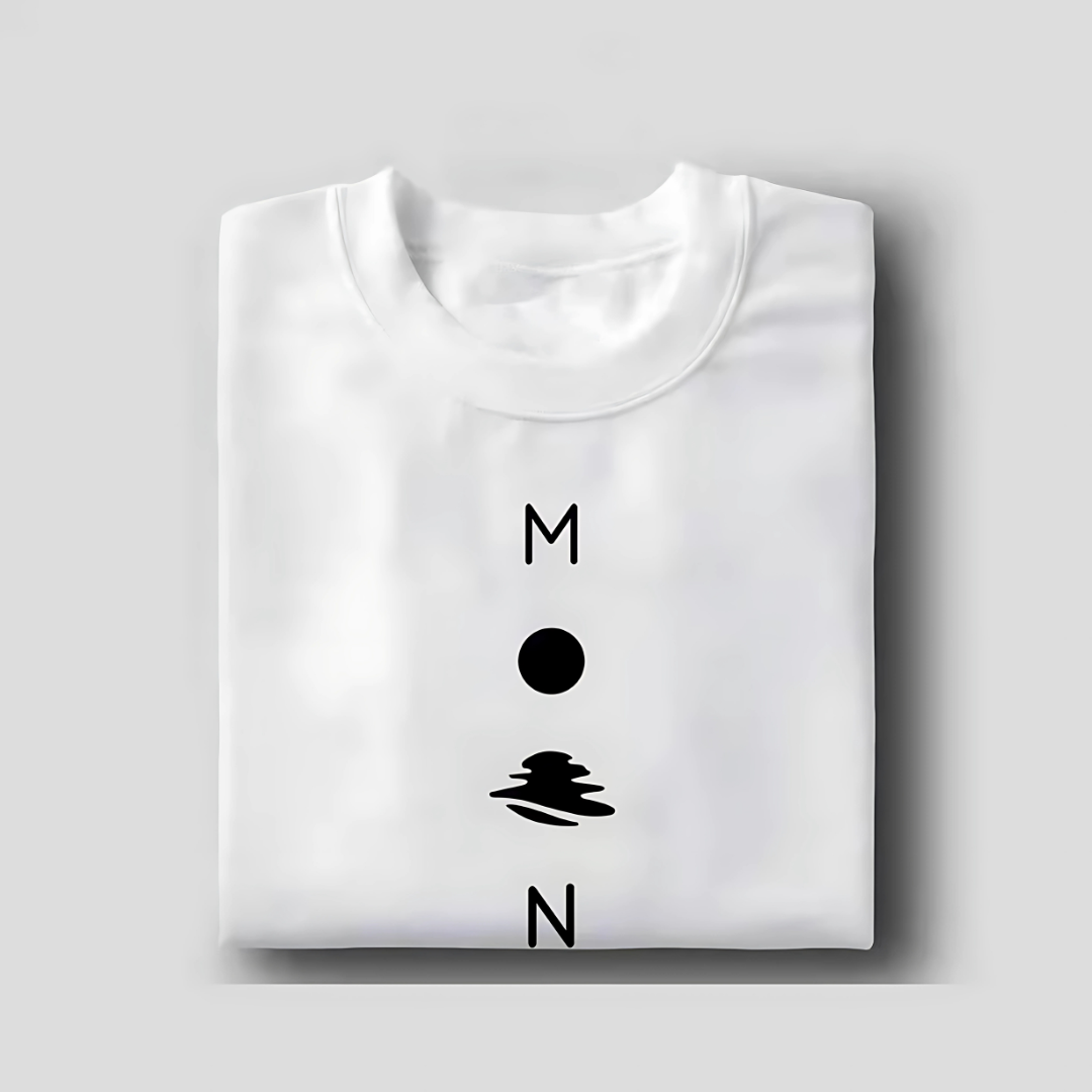Minimalist T-Shirt for Men & Women Black & White Round Neck Shirt