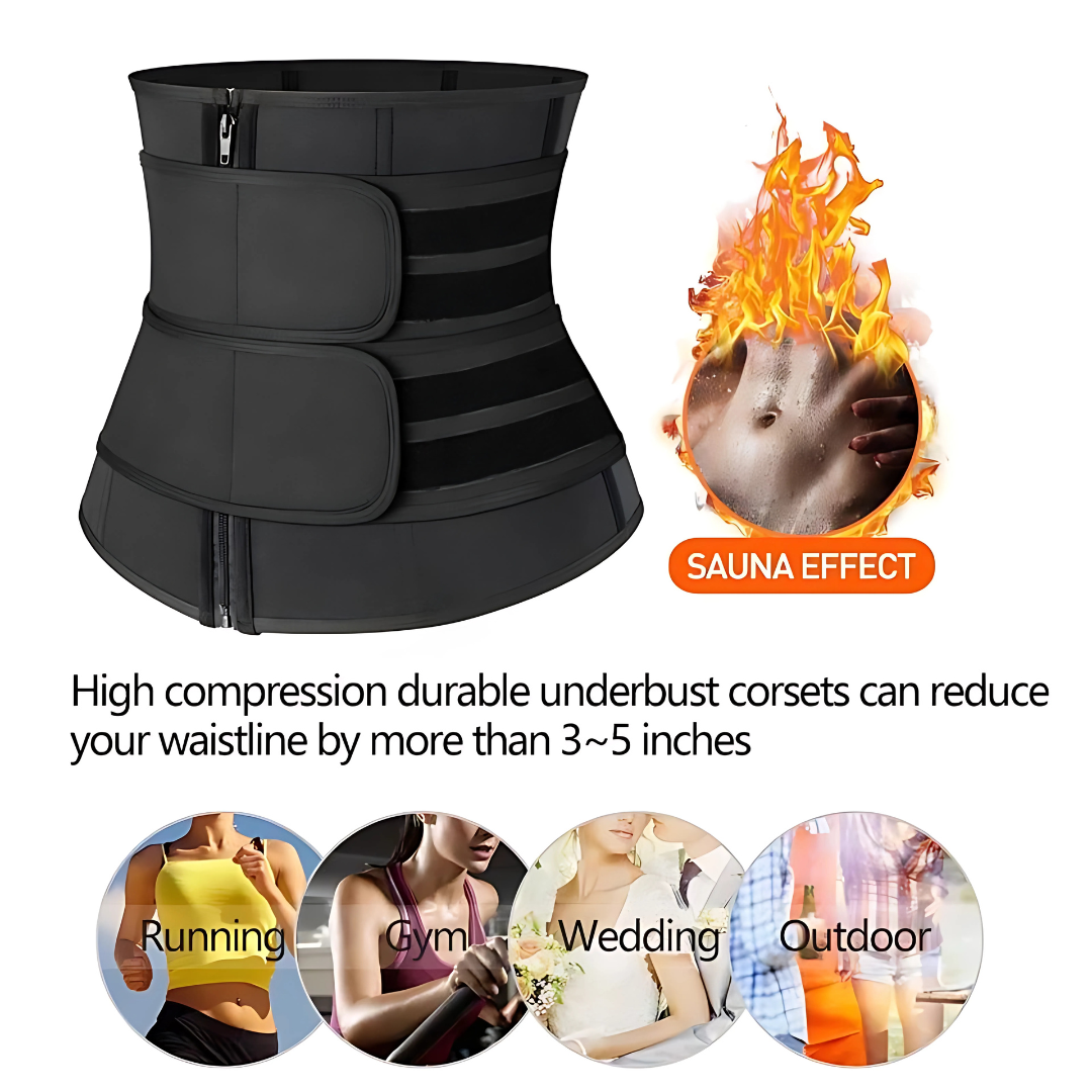 Women’s Waist Trainer Corset Belt Sauna Sweat Girdle for Fitness & Workout