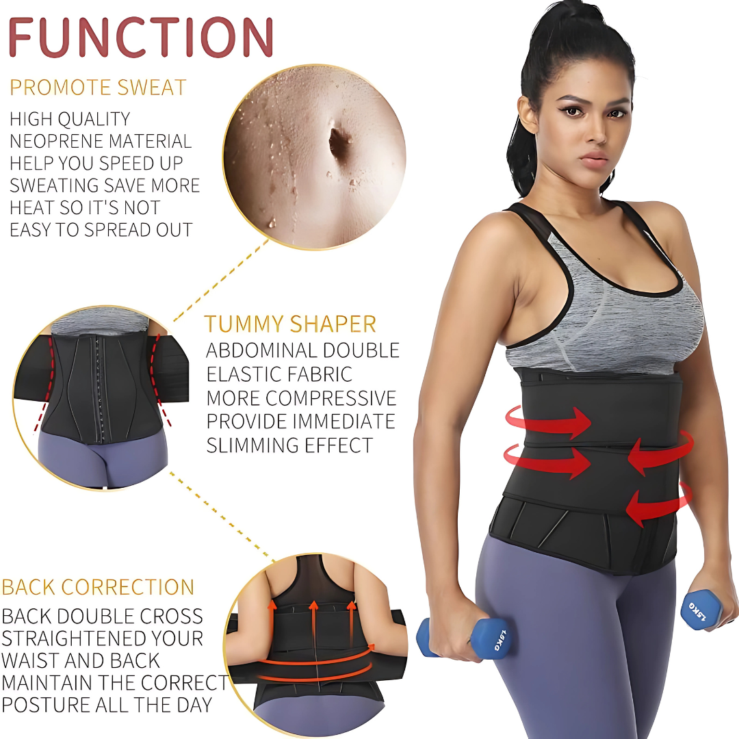 Women’s Waist Trainer Corset Belt Sauna Sweat Girdle for Fitness & Workout