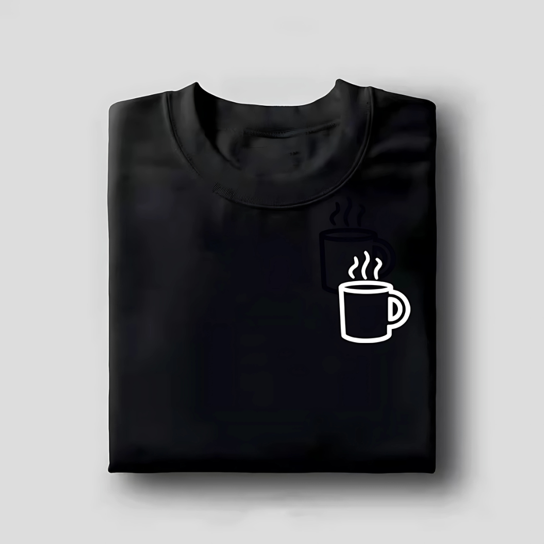 Minimalist T-Shirt for Men & Women Black & White Round Neck