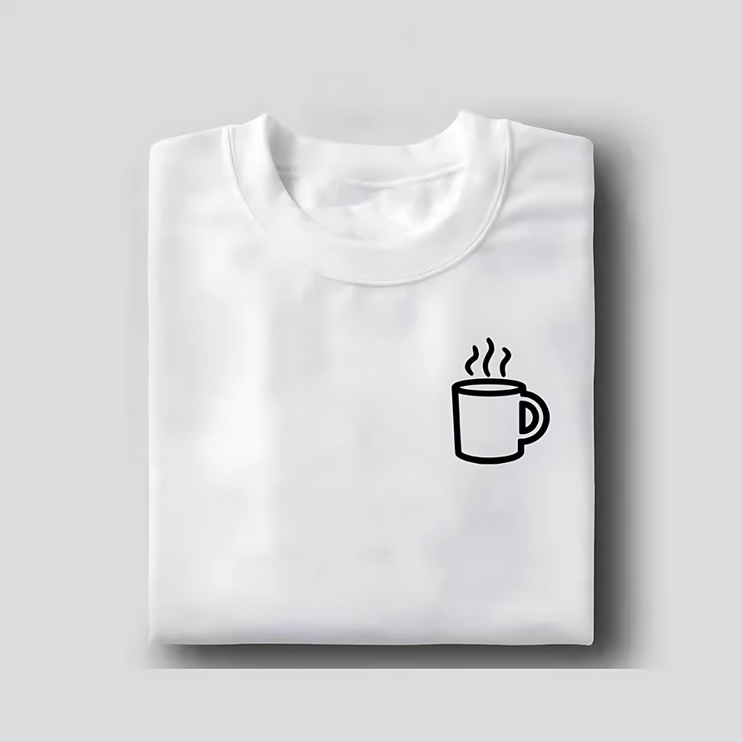 Minimalist T-Shirt for Men & Women Black & White Round Neck
