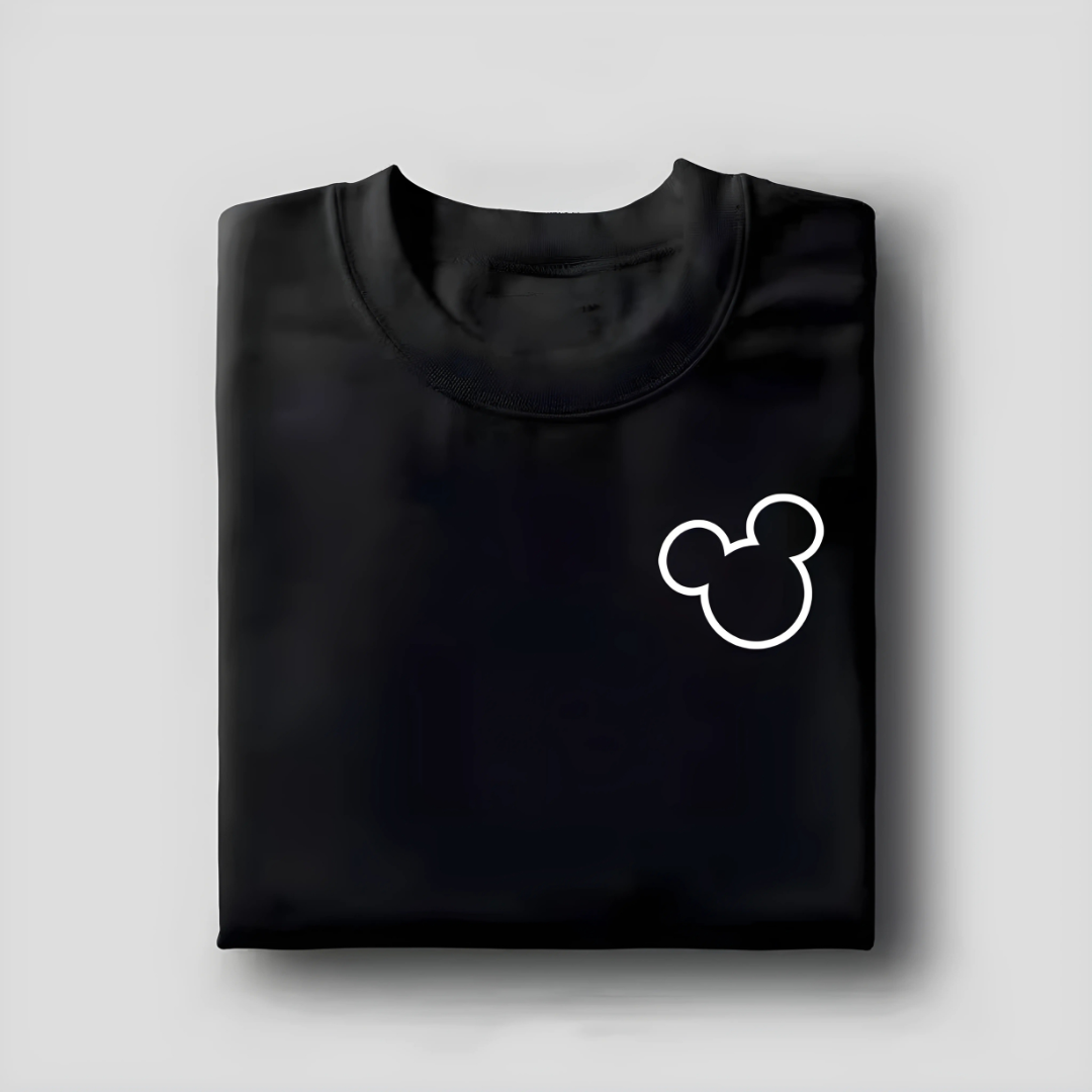 Minimalist T-Shirt for Men & Women Black & White Round Neck