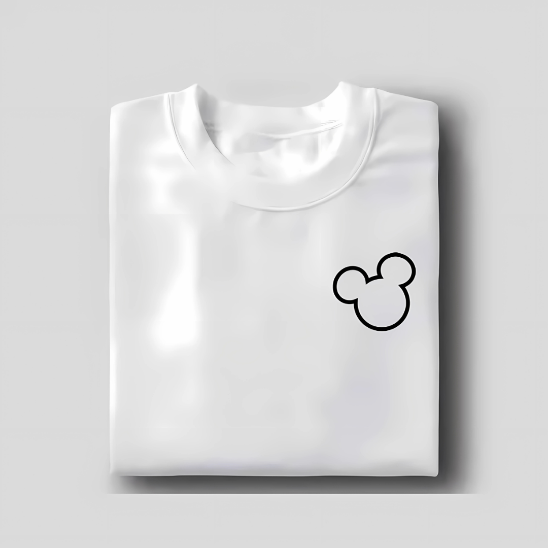 Minimalist T-Shirt for Men & Women Black & White Round Neck