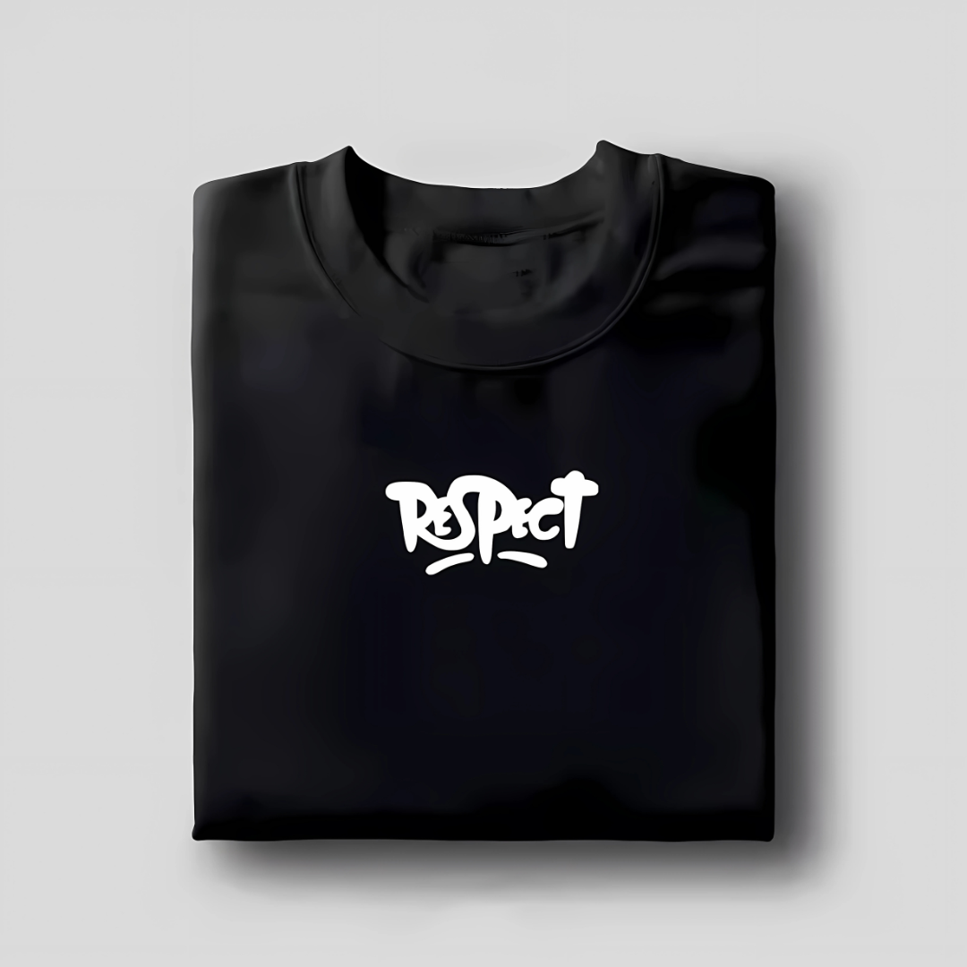 Minimalist T-Shirt for Men & Women Black & White Round Neck