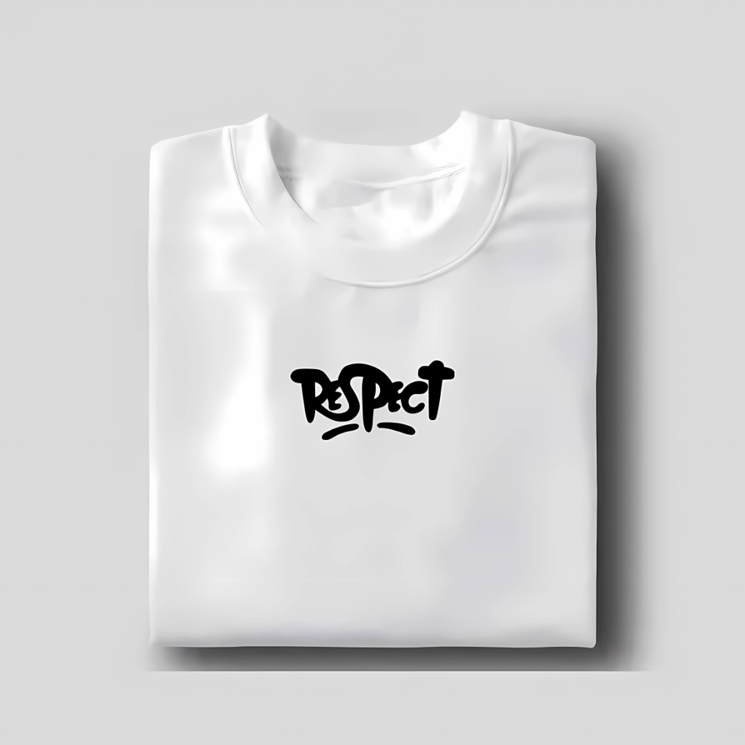 Minimalist T-Shirt for Men & Women Black & White Round Neck