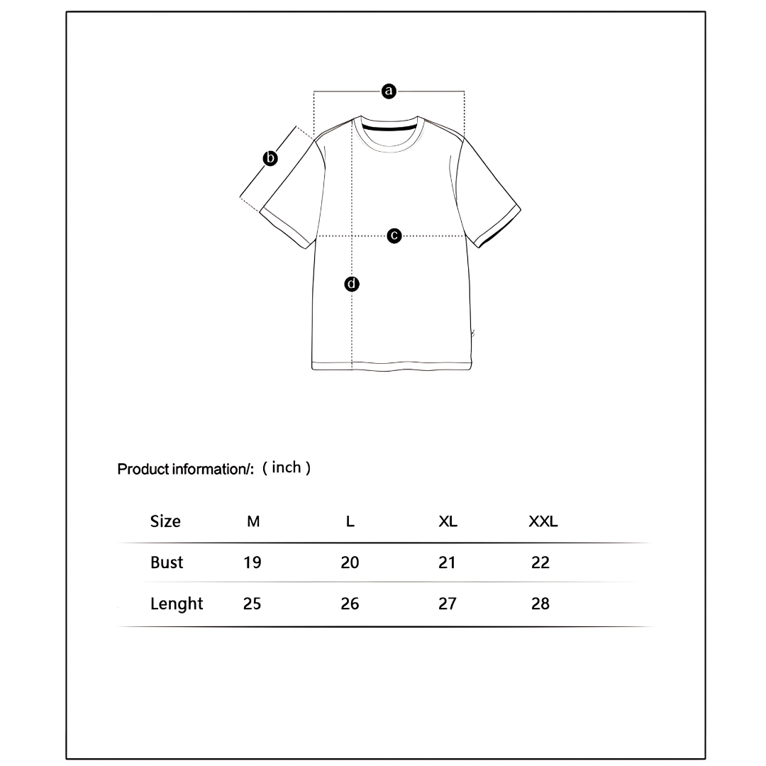 Minimalist T-Shirt for Men & Women Black & White Round Neck