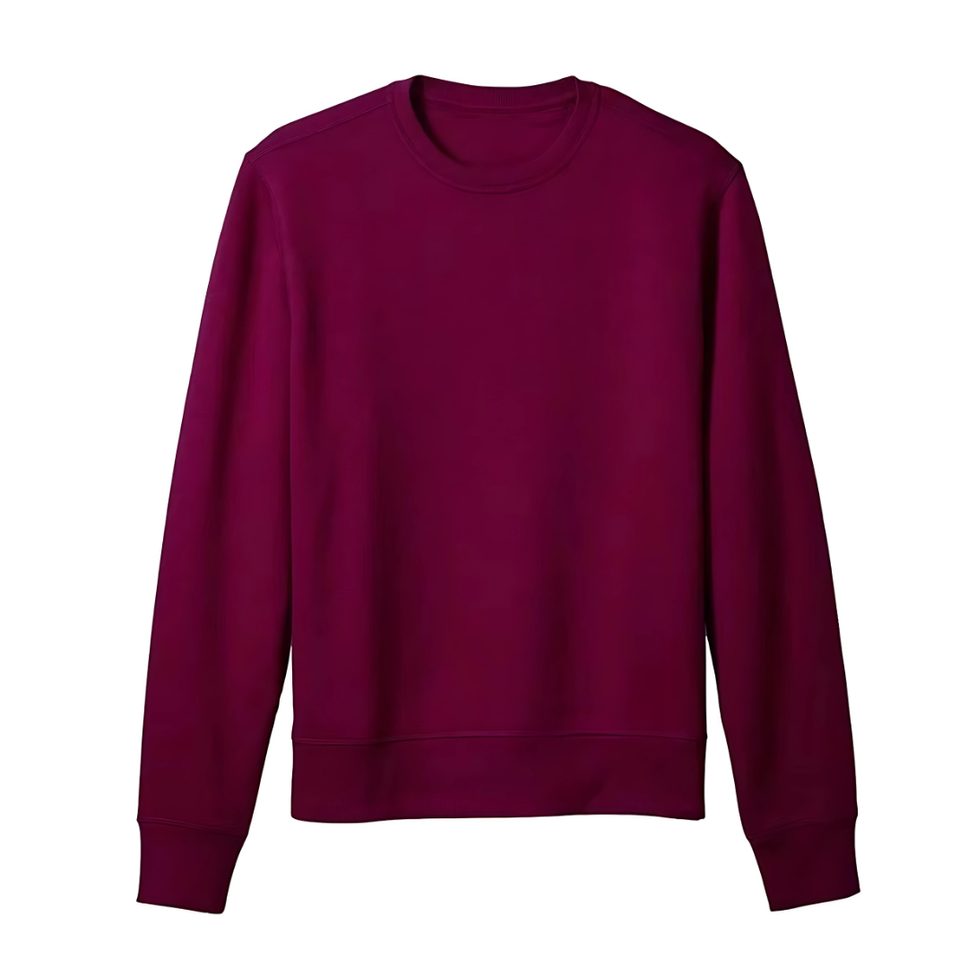 Korean Plain Pullover Sweater – Unisex Crew Neck Sweatshirt