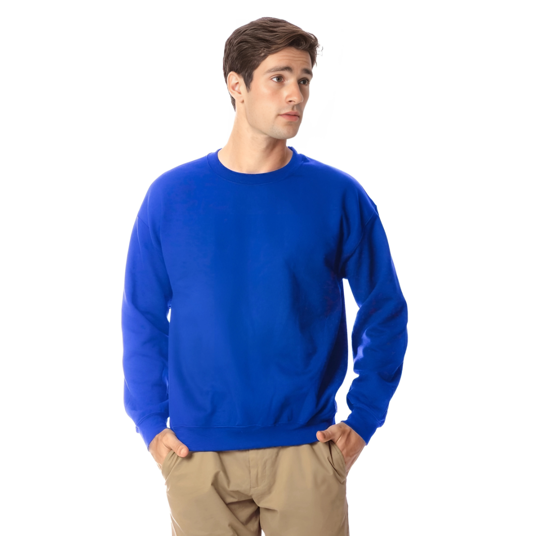 Korean Plain Pullover Sweater – Unisex Crew Neck Sweatshirt