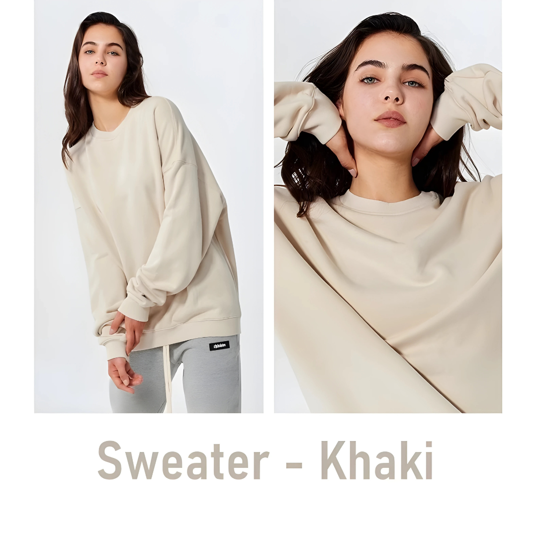 Korean Plain Pullover Sweater – Unisex Crew Neck Sweatshirt