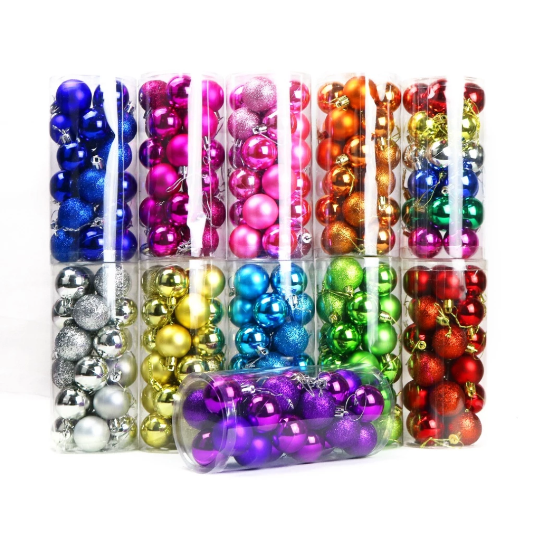 Christmas Balls Set (3CM–8CM) – Tree Ornaments & Hanging Decorations