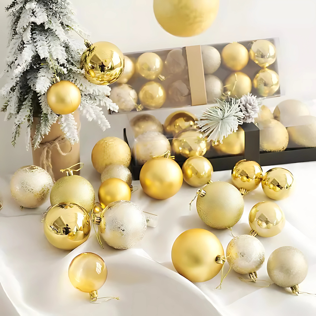 Christmas Balls Set (3CM–8CM) – Tree Ornaments & Hanging Decorations