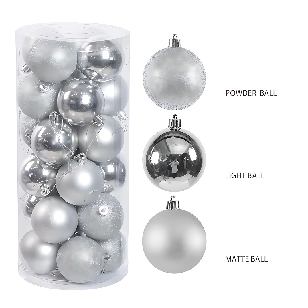 Christmas Balls Set (3CM–8CM) – Tree Ornaments & Hanging Decorations