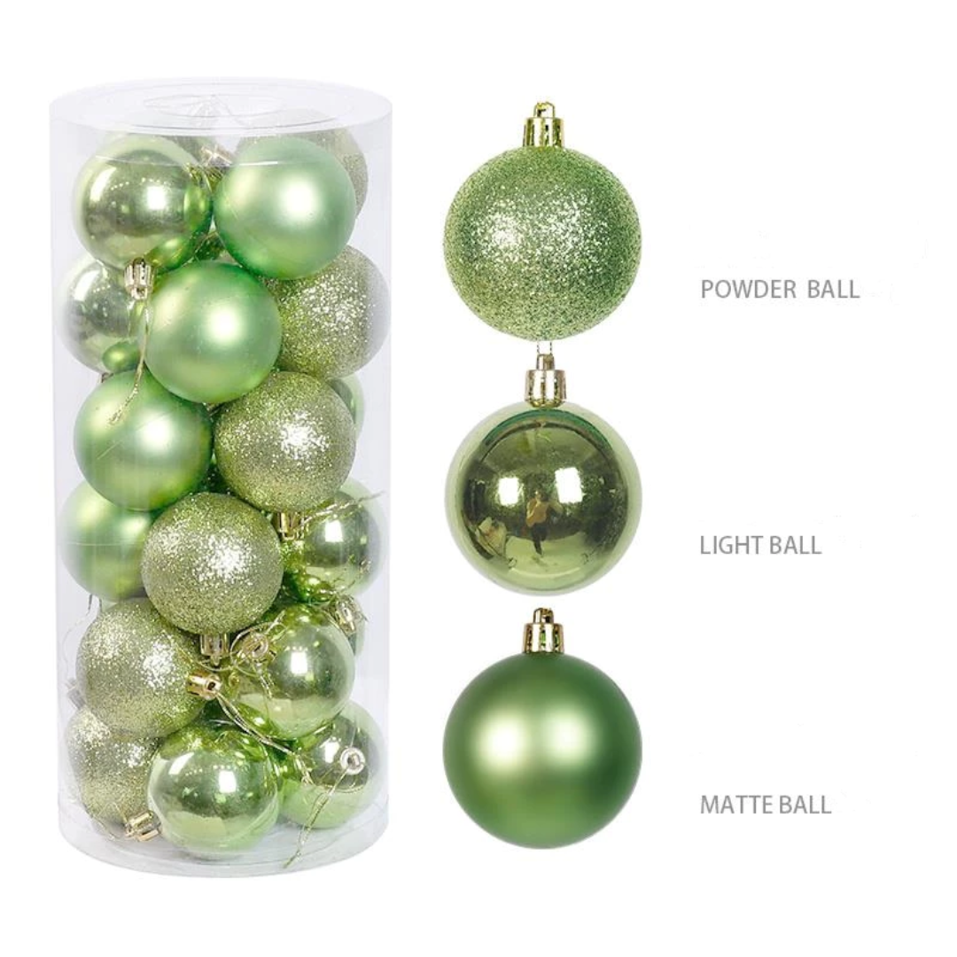 Christmas Balls Set (3CM–8CM) – Tree Ornaments & Hanging Decorations
