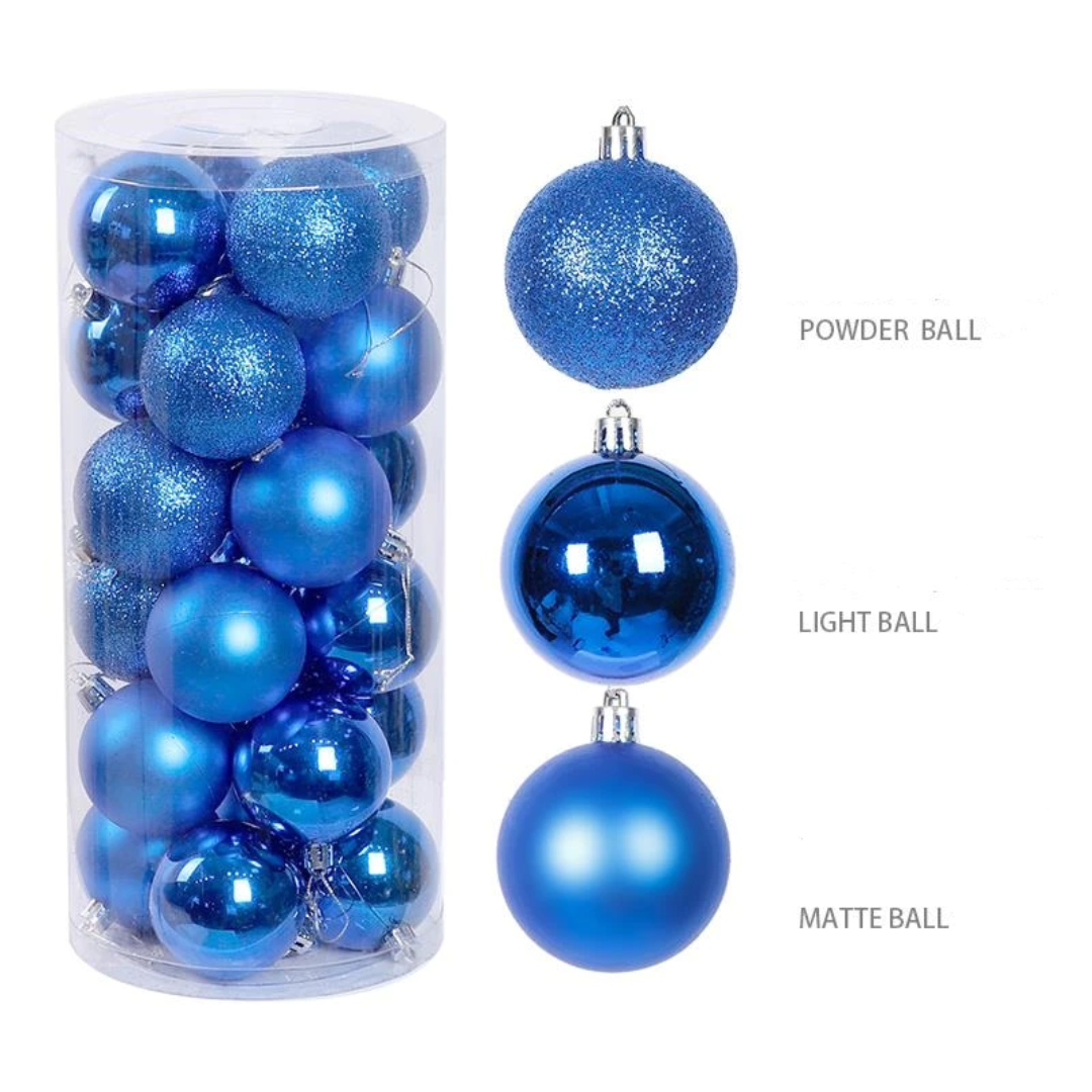 Christmas Balls Set (3CM–8CM) – Tree Ornaments & Hanging Decorations
