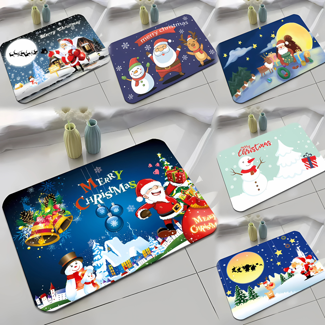 40×60CM Christmas Doormat – Festive Floor Mat & Holiday Carpet Decorations