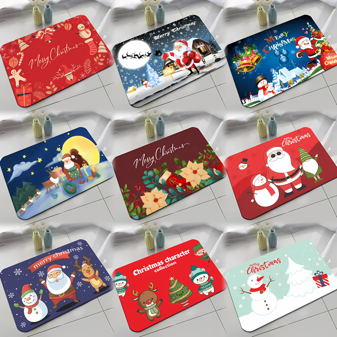 40×60CM Christmas Doormat – Festive Floor Mat & Holiday Carpet Decorations