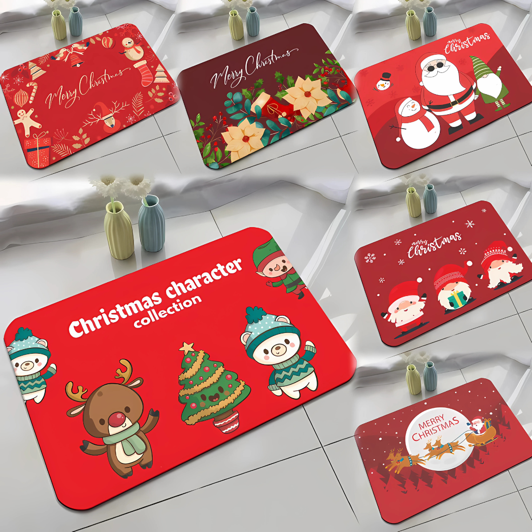 40×60CM Christmas Doormat – Festive Floor Mat & Holiday Carpet Decorations