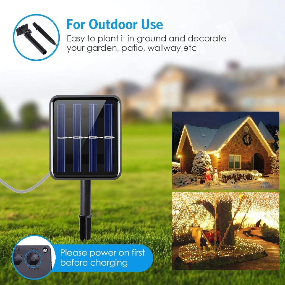 300 LEDs Outdoor Solar String Lights