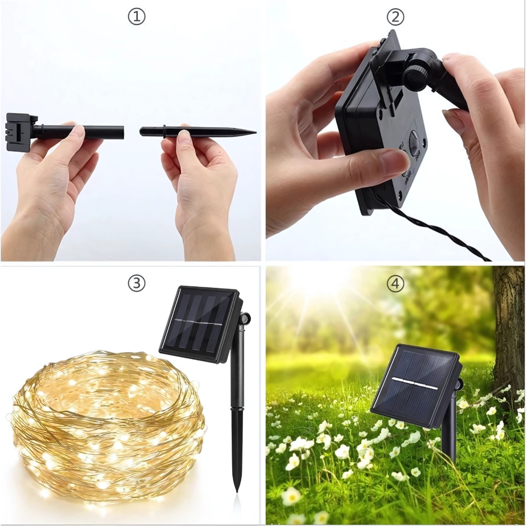 300 LEDs Outdoor Solar String Lights