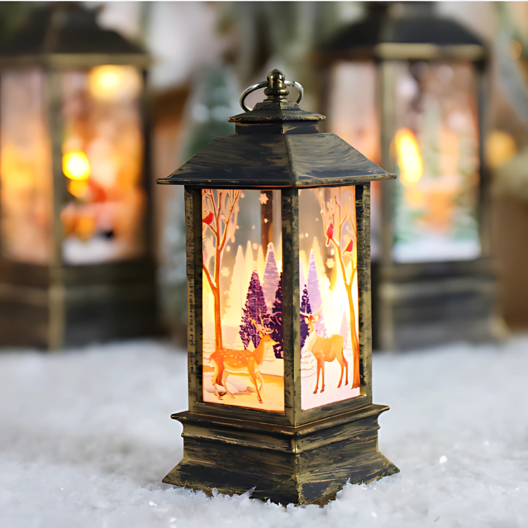Christmas Flame Light Hanging Lantern