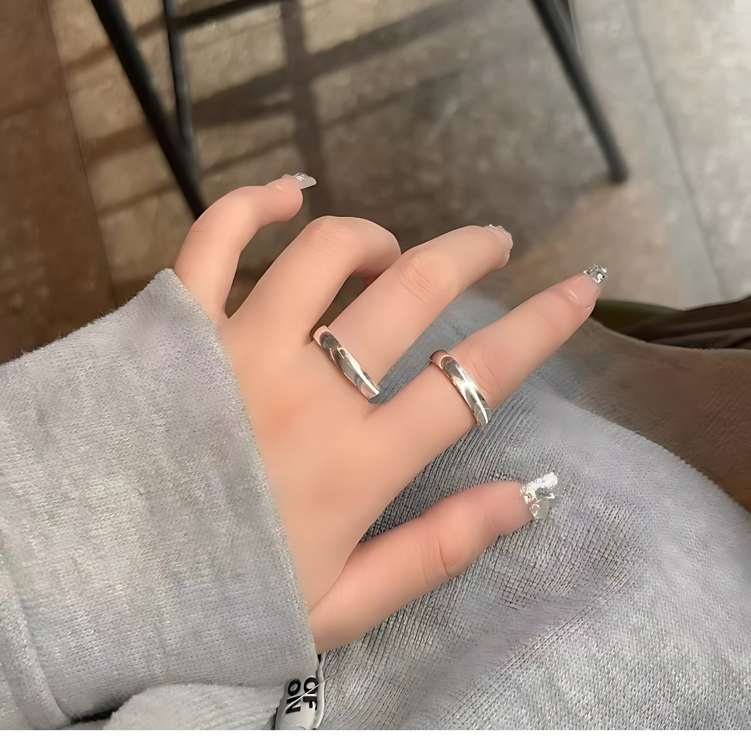 Unisex Cat Eye Couple Ring – Stainless Steel Korean Fashion Ring for Men & Women
