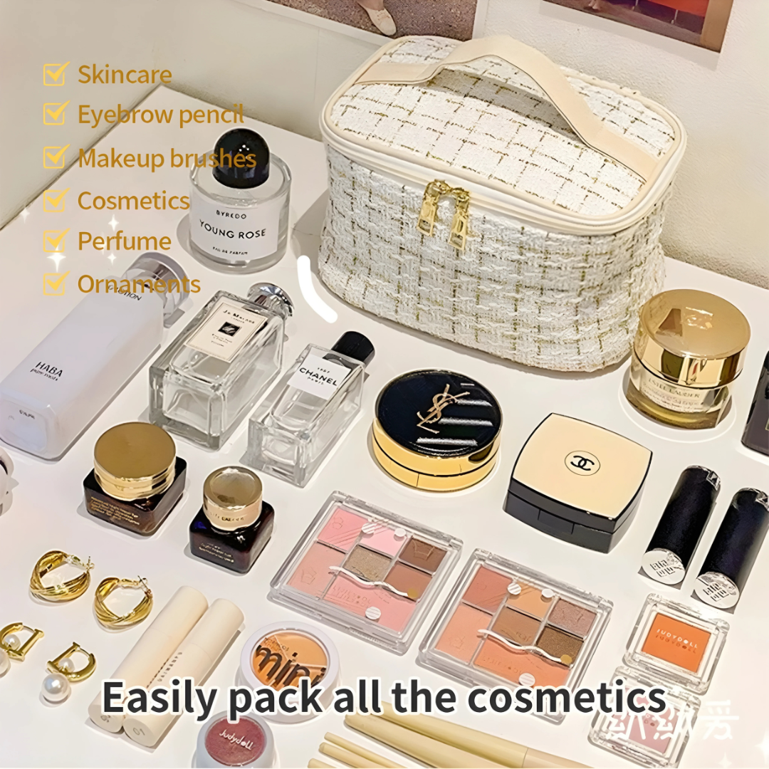 Large Capacity Cosmetic Bag Travel Makeup Organizer
