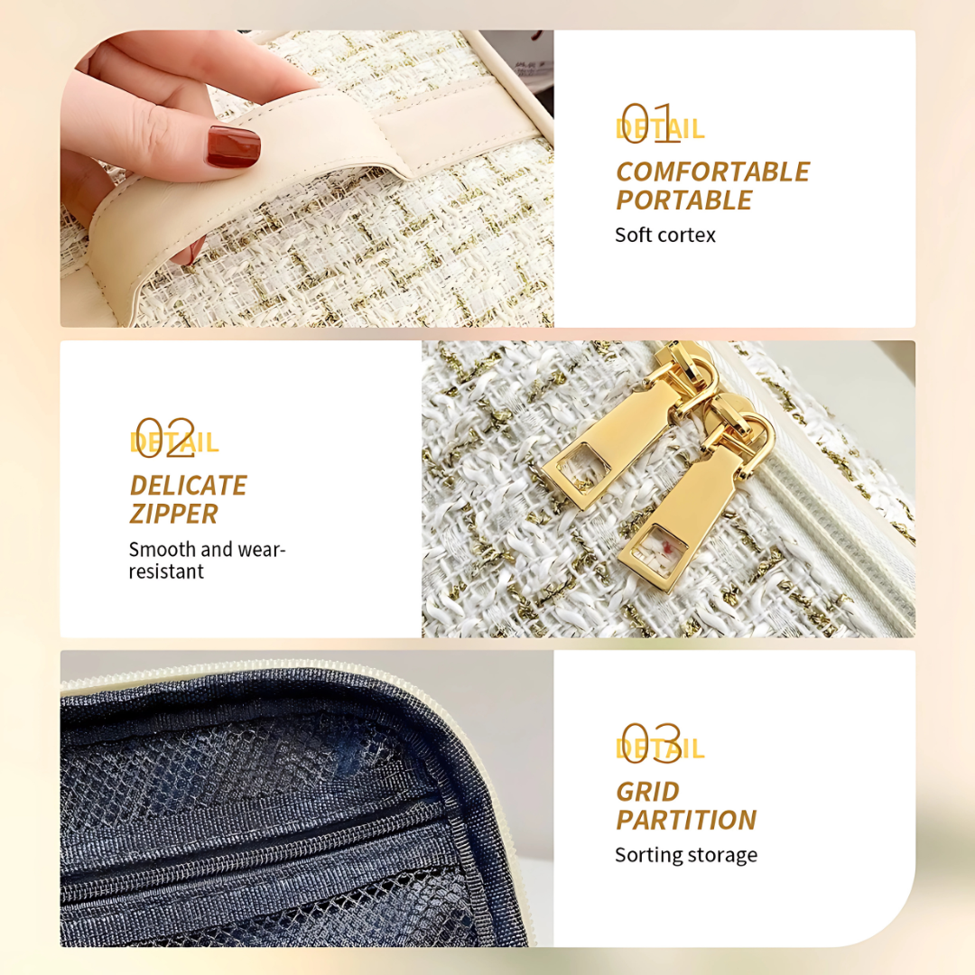 Large Capacity Cosmetic Bag Travel Makeup Organizer
