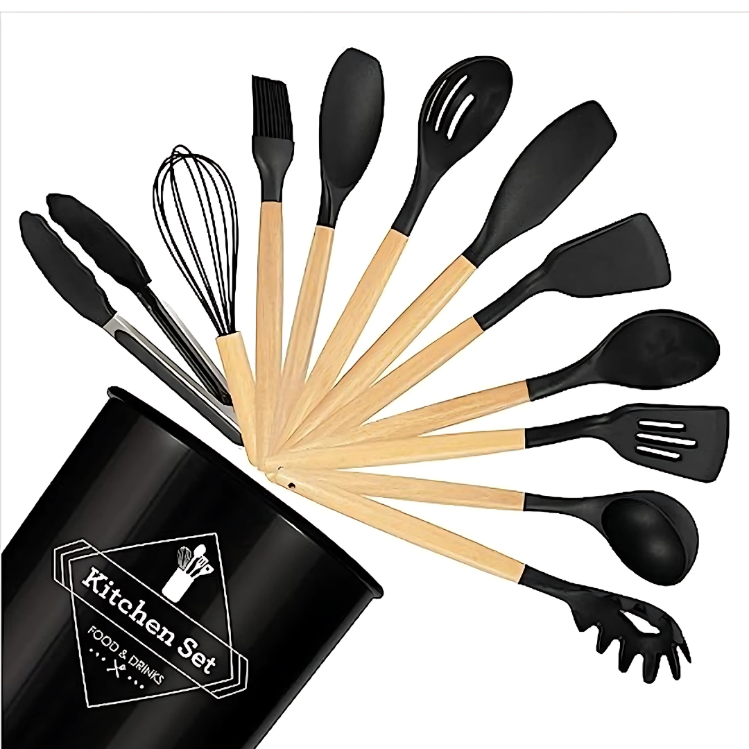 Black 12’s Silicone Cooking Utensil Set