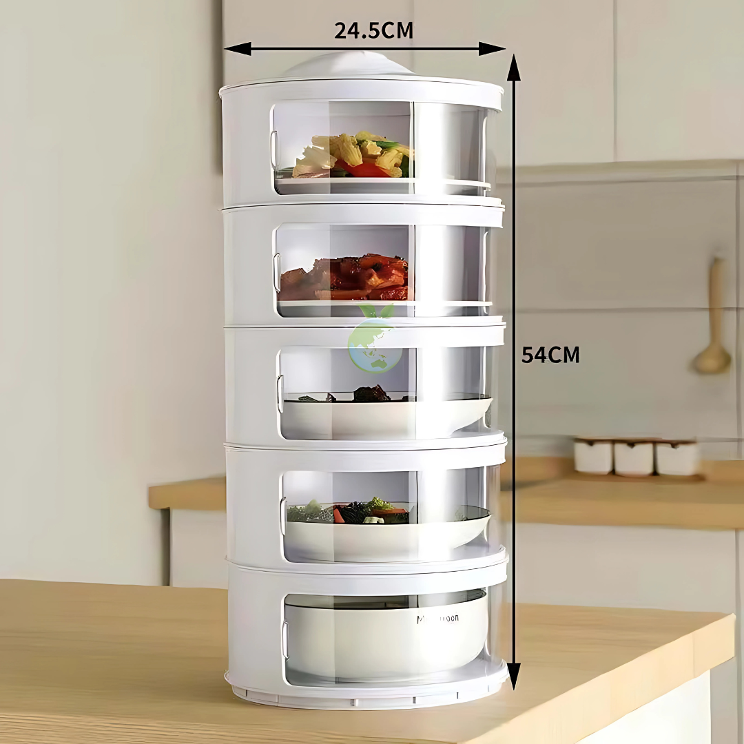 5-Layer Food Storage Set with Insulated Dish Cover