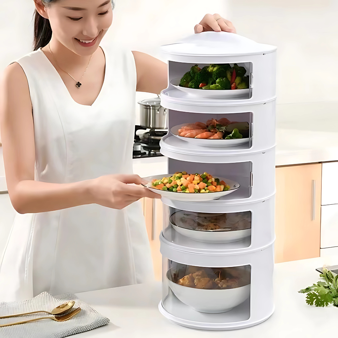 5-Layer Food Storage Set with Insulated Dish Cover
