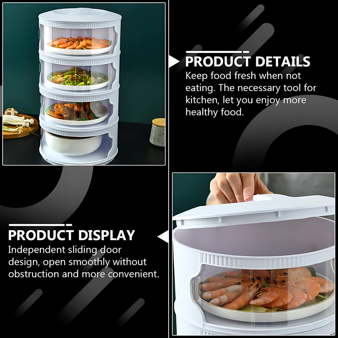 5-Layer Food Storage Set with Insulated Dish Cover