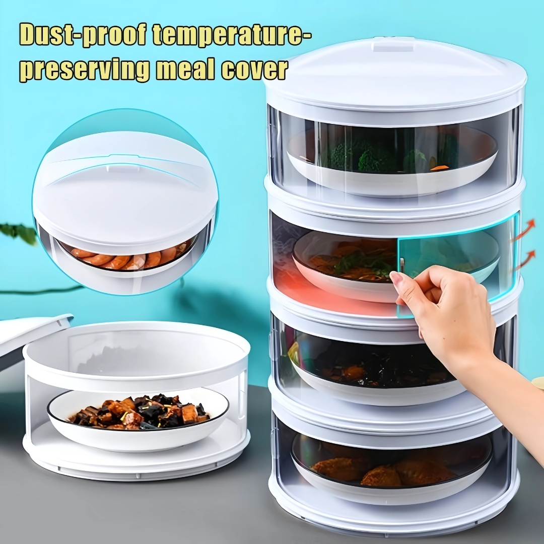 5-Layer Food Storage Set with Insulated Dish Cover