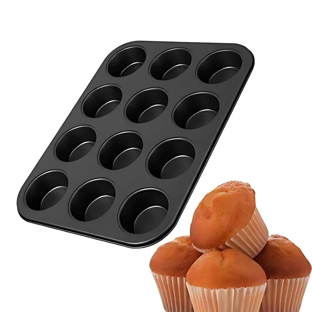 12 Hole Non-Stick Cupcake Baking Pan